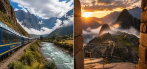 vista desde ventana del tren a Aguas Calientes — río Urubamba y selva andina